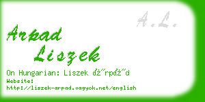 arpad liszek business card